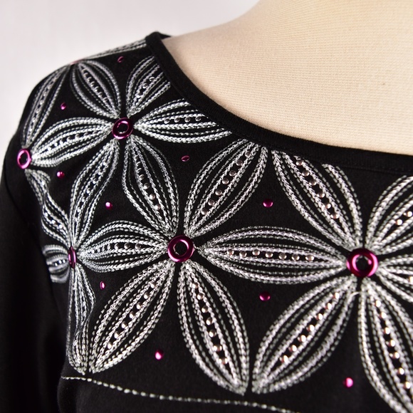 Alfred Dunner Womens Blouse Size S Embellishments - Picture 2 of 6